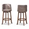 Baxton Studio Adams Modern Transitional Distressed Grey Fabric and Walnut Brown Finished Wood 2-PC Bar Stool Set 186-11793-Zoro - alternate 6